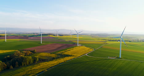 Aerial-View-Of-Windmills-Farm-