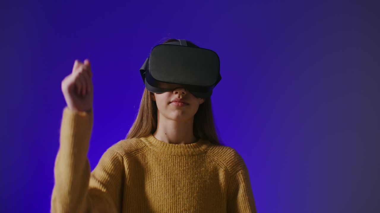 Girl Wearing VR Headset