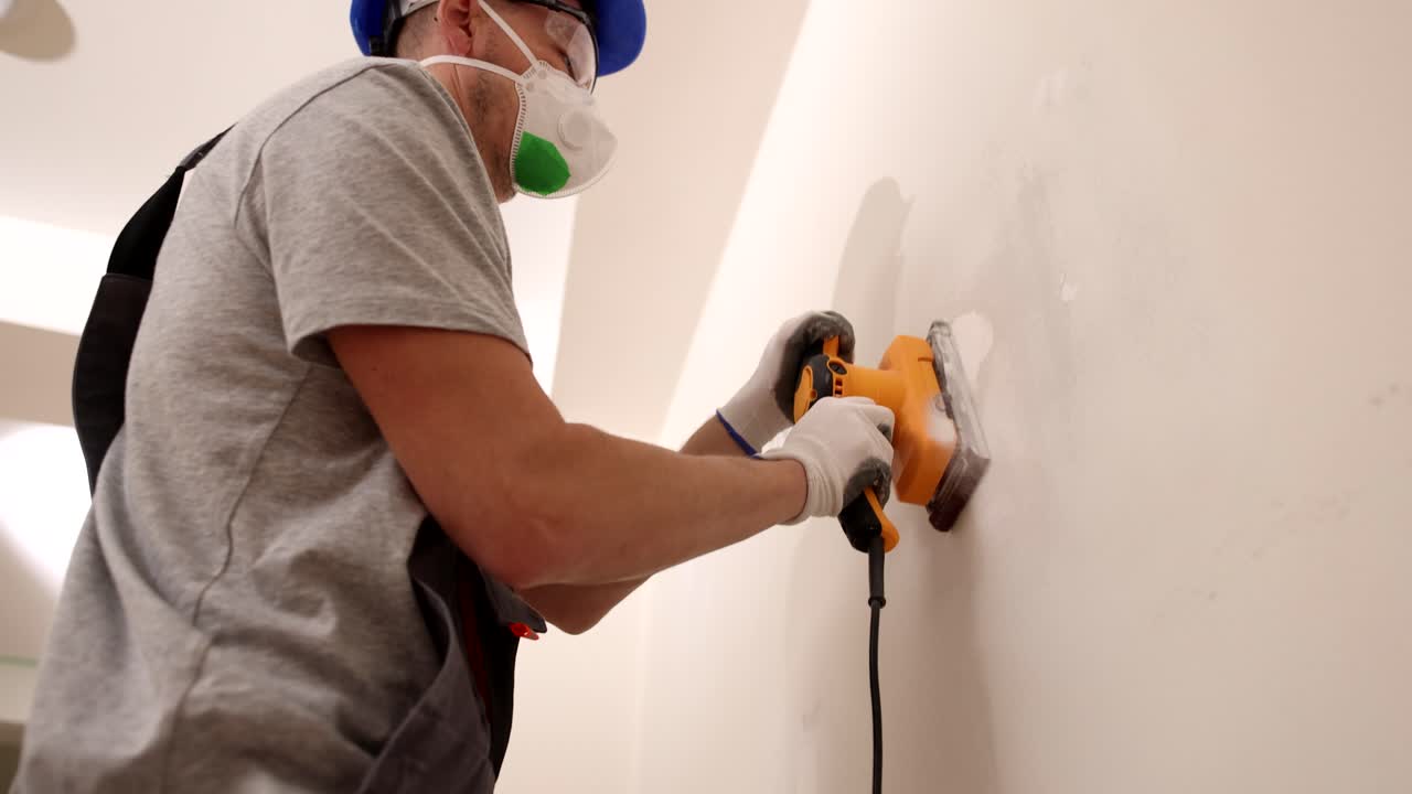 Sanding a wall