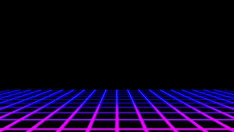 neon grid lines moving against black background