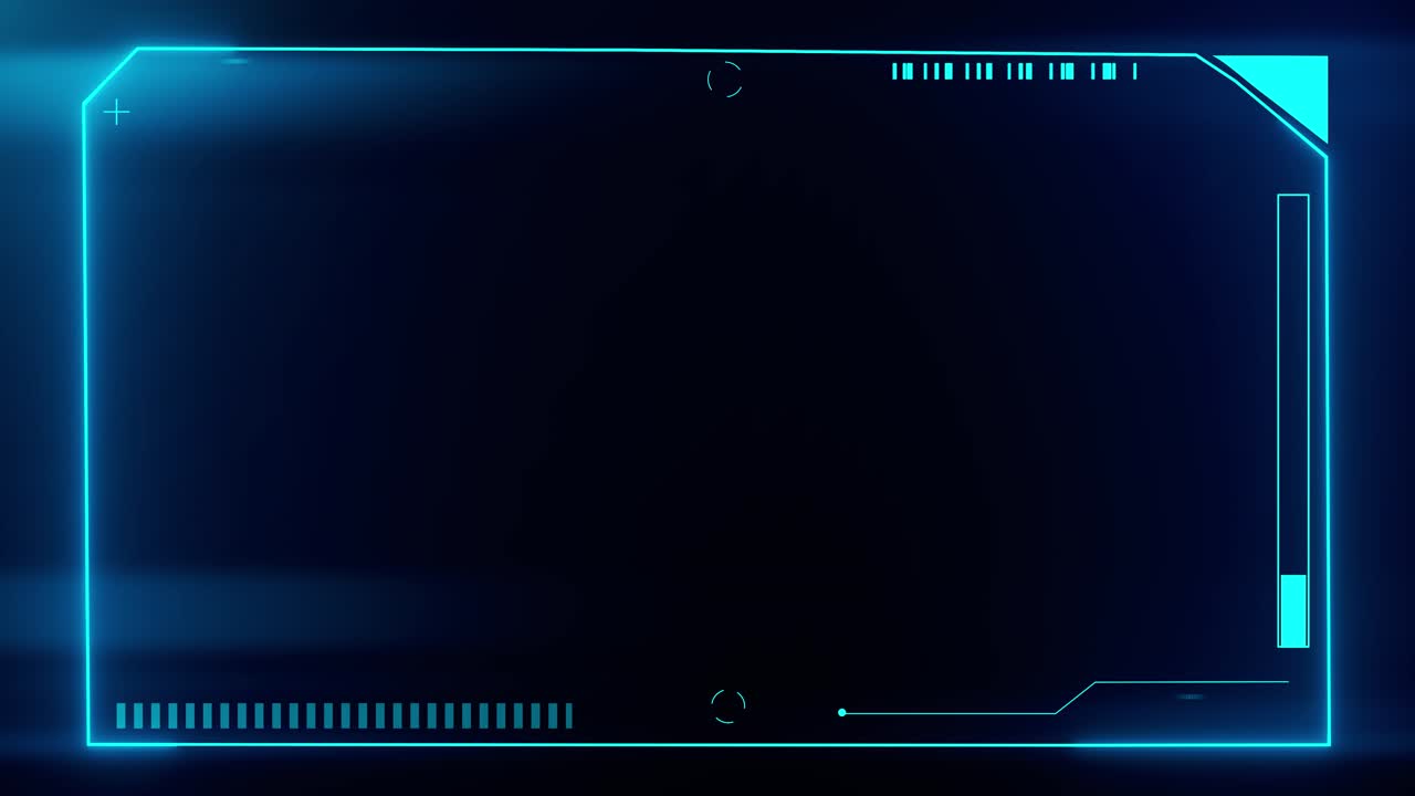 Futuristic artificial intelligence engine in 4k frame hud element hud viewfinder futuristic