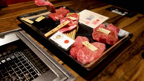 succulent beef slices grilled over charcoal