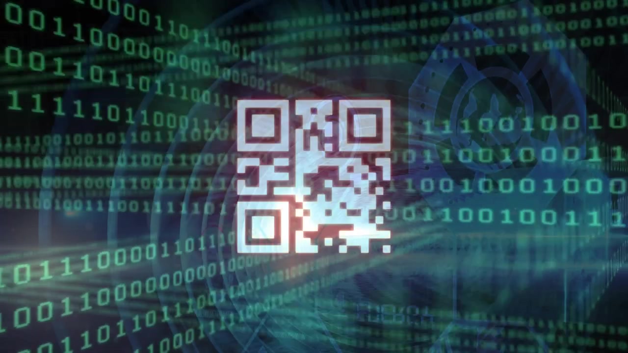 Animation of qr code over binary coding