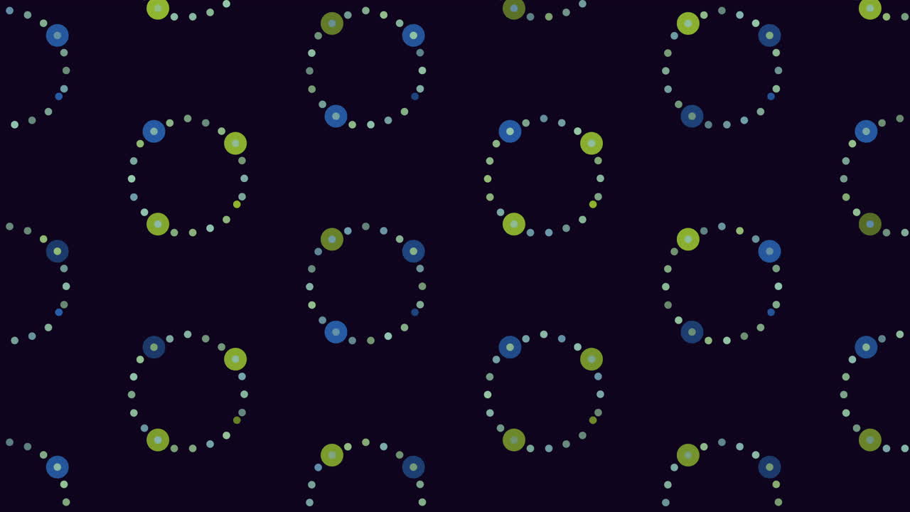 patrón de círculo colorido en fondo negro