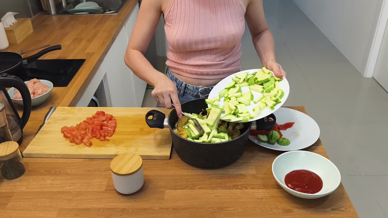 Preparing a Healthy Vegetable Dish