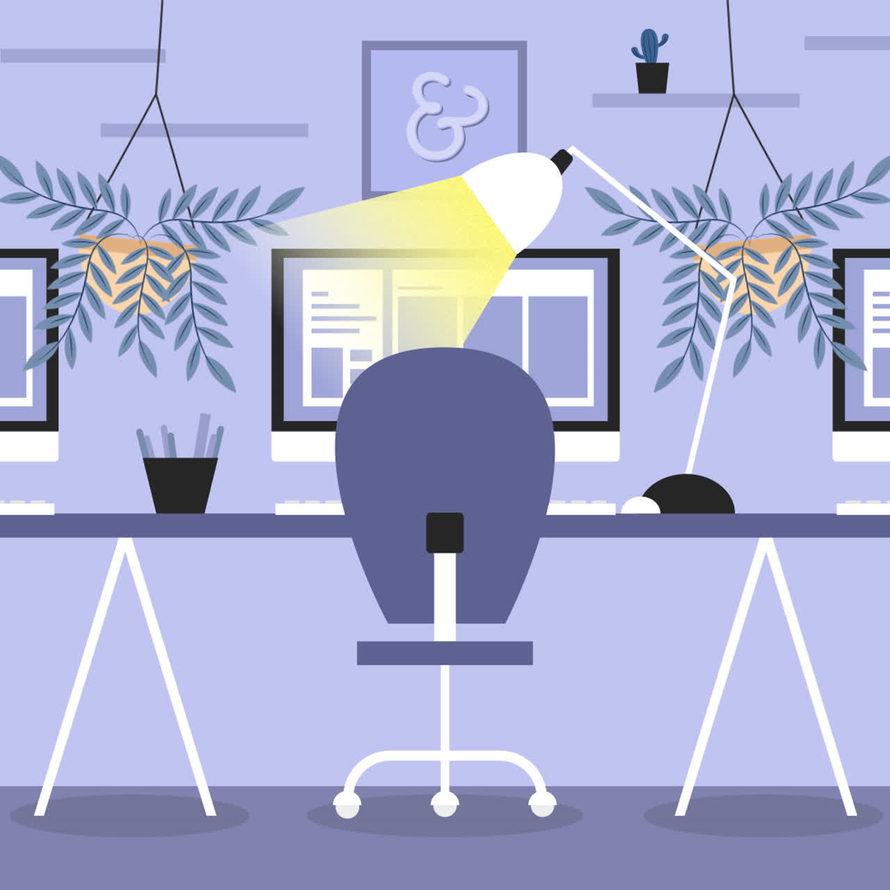 Modern Creative Workspace Illustration