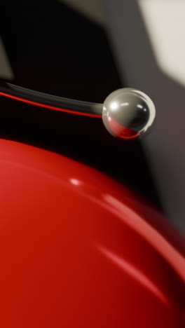 red ringing bell on the wall for back to school concept period close up