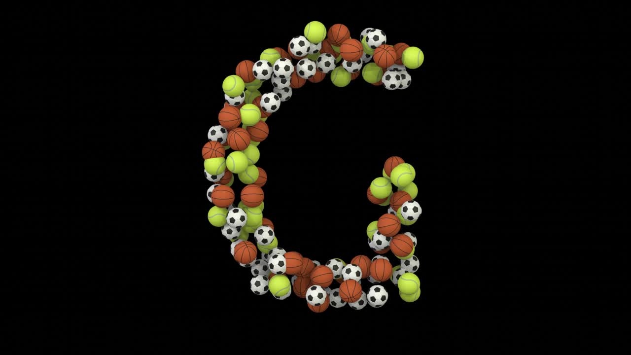 letra de fuente temática de baloncesto g