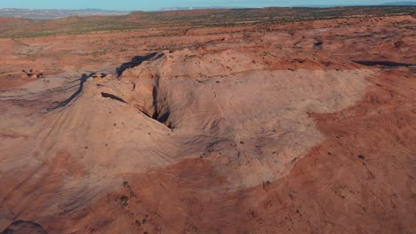 Drone-Aerial-View-of-Cosmic-Ashtray-Rock-Formation,-Utah-USA