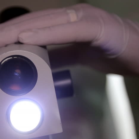 close-up of doctor hand doing medical ultrasound