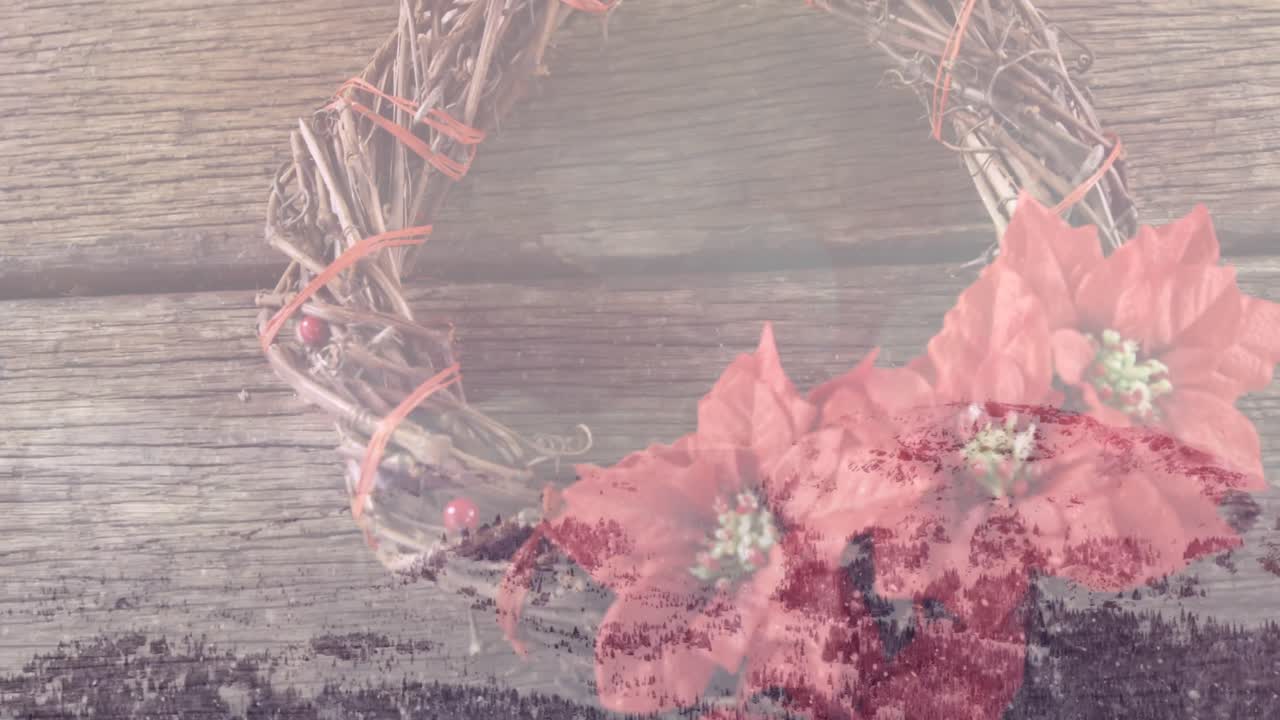 크리스마스 장식 위에 겨울 풍경의 애니메이션