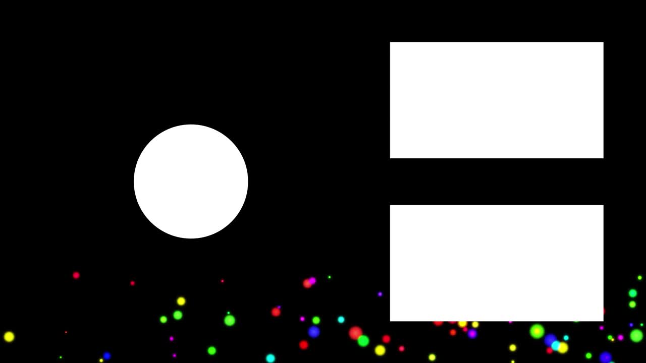 다채로운 공 구 끝 카드 끝 화면 모션 그래픽