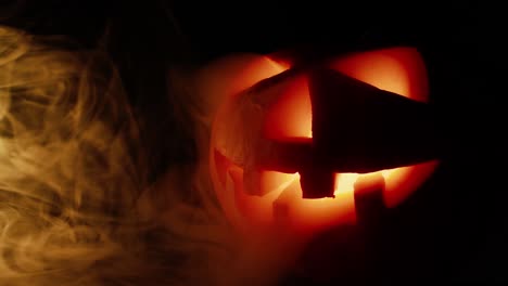 Scary-old-jack-o-lantern-on-black-background.