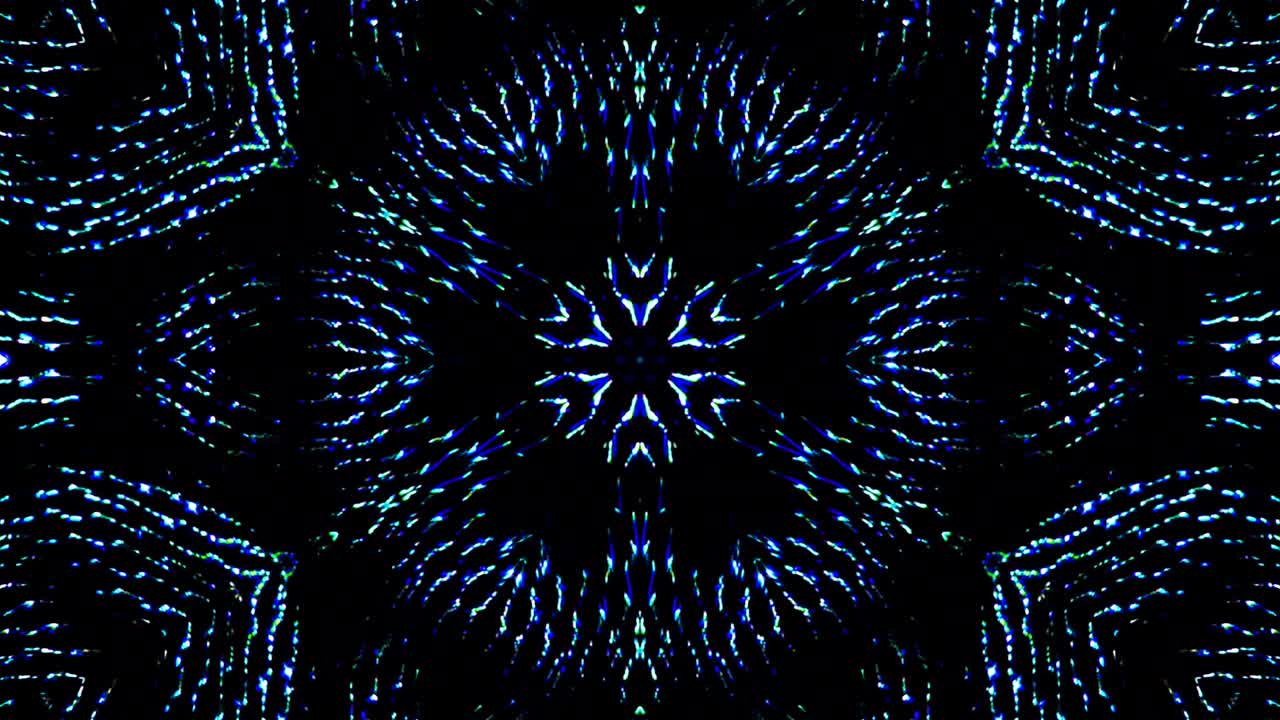 Padrões de sequência de caleidoscópio coloridos. Fundos gráficos abstratos em movimento. Para shows, mandalas, animação. Ornamentos brilhantes e bonitos. Movimento suave.