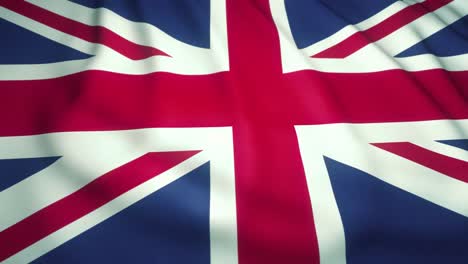 waving realistic great britain flag in 4k, loop animation