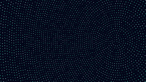 dynamic blue dot pattern on dark background creates intricate visual depth