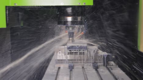 metalworking cnc milling machine. cutting metal modern processing technology.