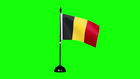 belgium flag waving on green screen background