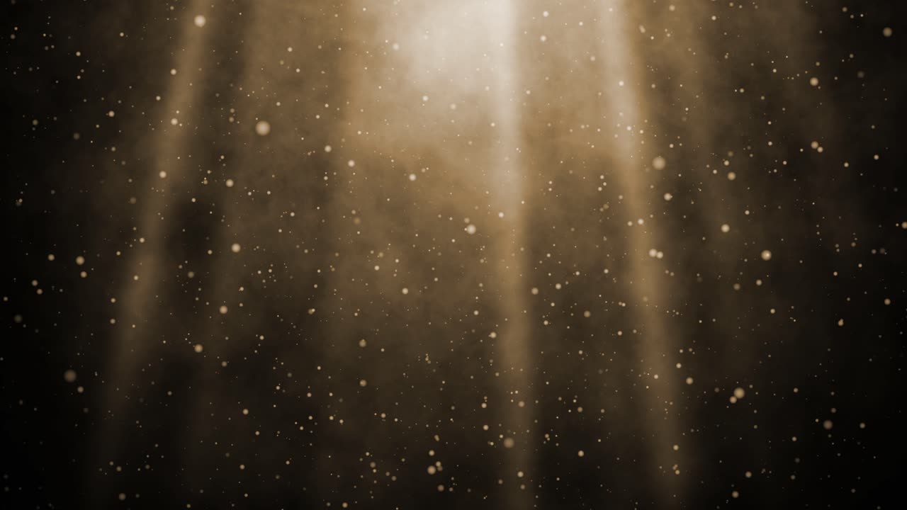 Light beams piercing smoke - falling and floating bokeh dust particles - Swirling, Hypnotic, Whirling Fog