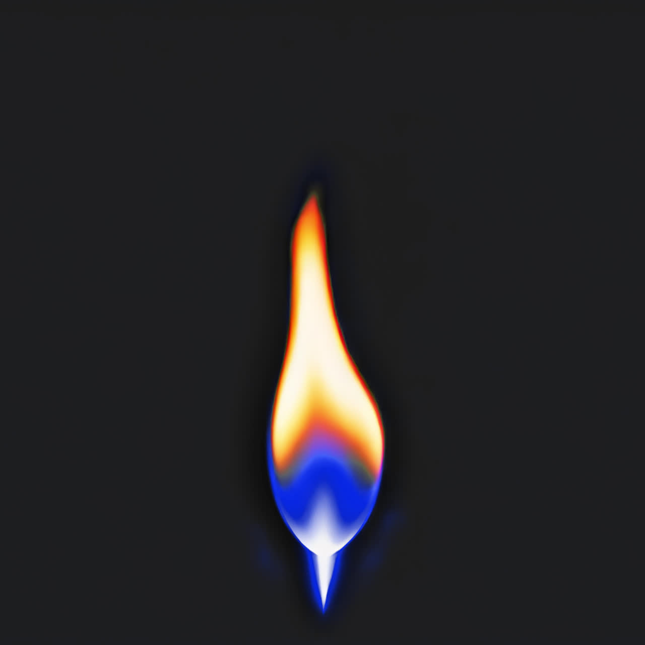 Nærbillede af en flamme