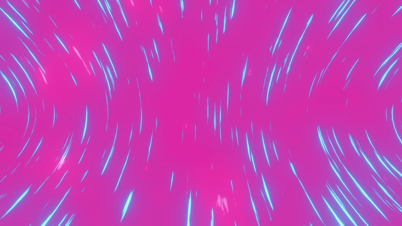 회전하는 분홍색과 파란색 네온 터널 배경의 애니메이션