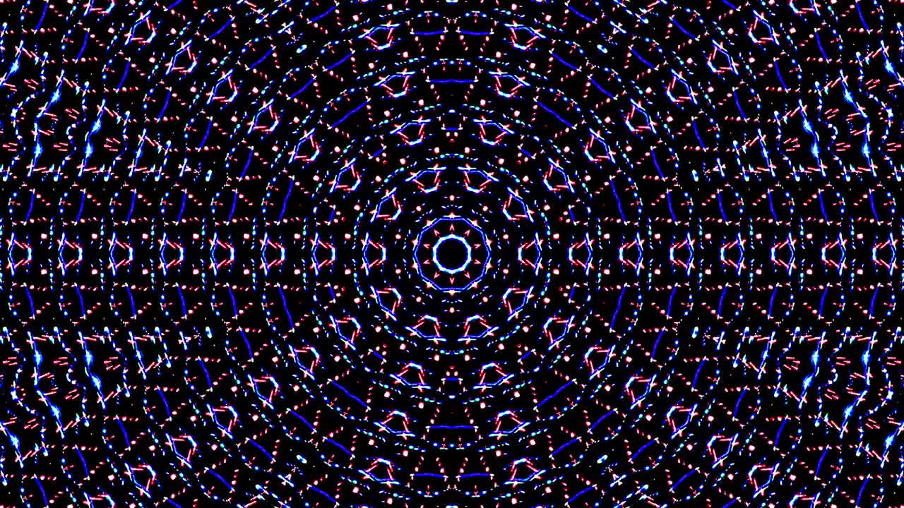 Beautiful shining abstract kaleidoscope, shining colorful light set smooth motion