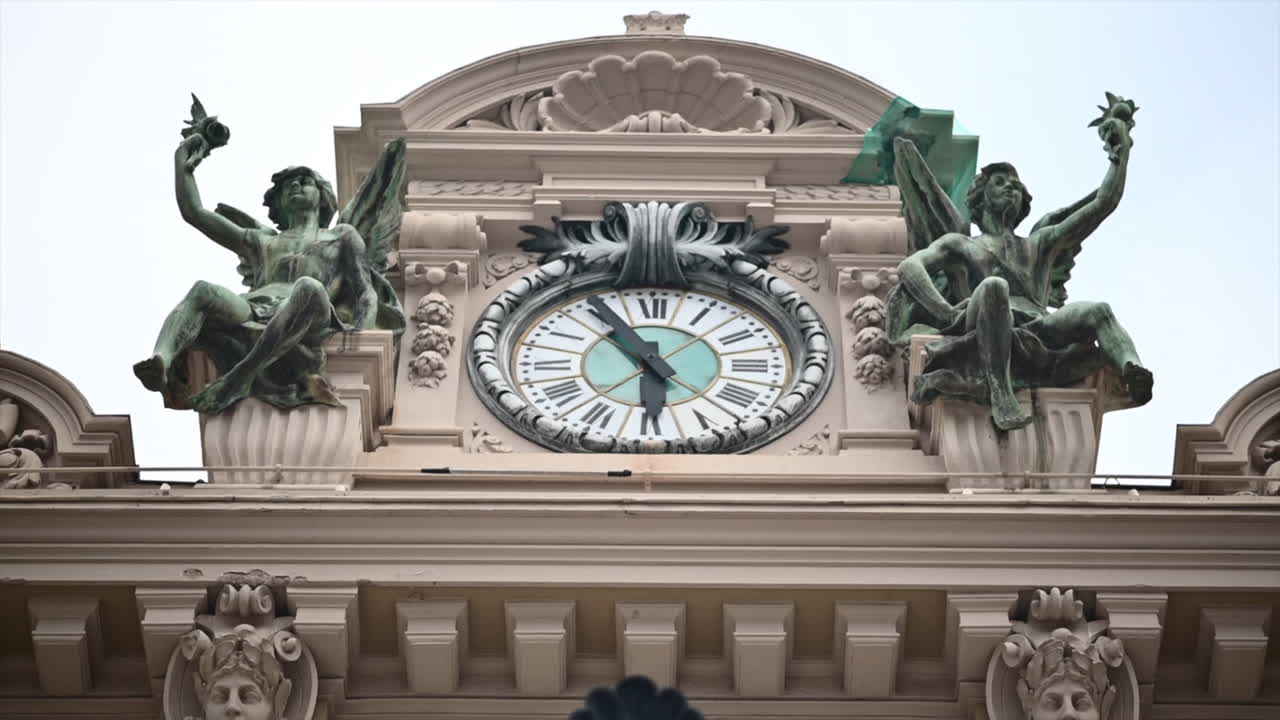 Casino of Monte Carlo building in Monaco, close up view