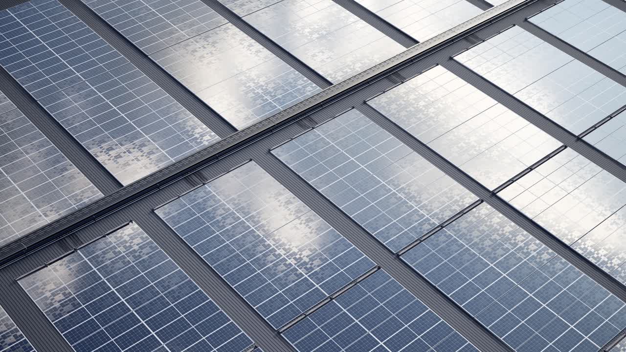 Installazione di pannelli solari sul tetto di un edificio commerciale o industriale