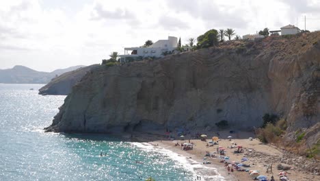 Beautiful-Mediterranean-coastline-scenery-in-Alicante,-Levante,-Spain