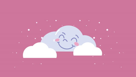 comic clouds funny character animation