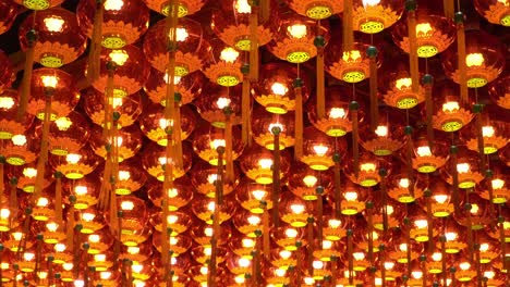 colorful red lantern at temple