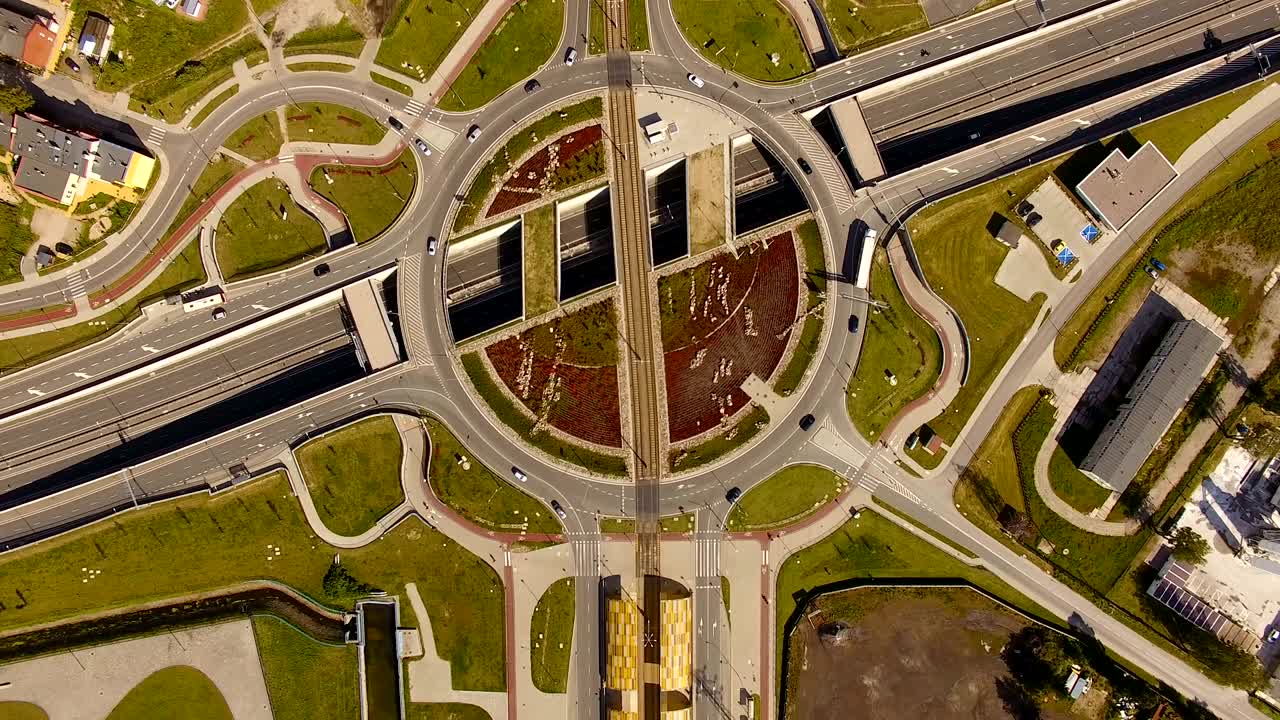 desde el aire: la encrucijada en gdansk, polonia