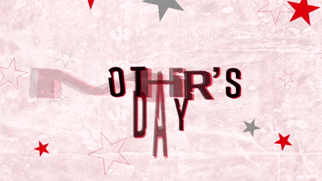 Mothers-Day-with-stars-and-glitch-effect-on-grunge-texture