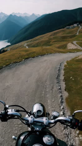 motorcycle adventure through mountainous terrain
