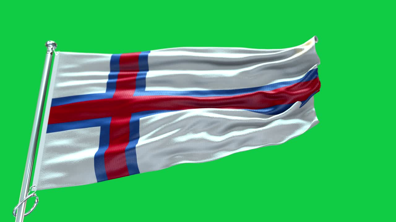4k bandera muy detallada de las islas feroe - bandera de las isles feroe alto detalle - bandera nacional de las isras feroe patrón de ondas elementos en bucle
