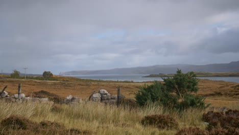 timelapse of loch eriboll looking across the autumn heath