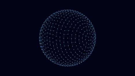 motion abstract and futuristic sphere with dots and lines in dark space 1