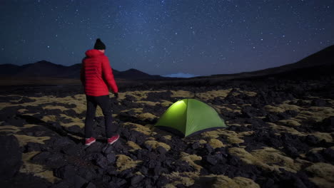 Starry Night Camping Trip in Iceland