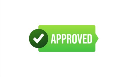 approved and rejected label sticker icon. stock illustration.