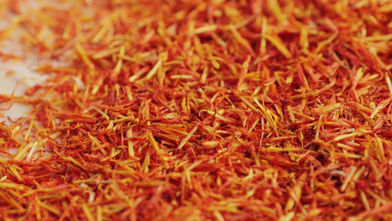 Close Up View of Dried Saffron Threads
