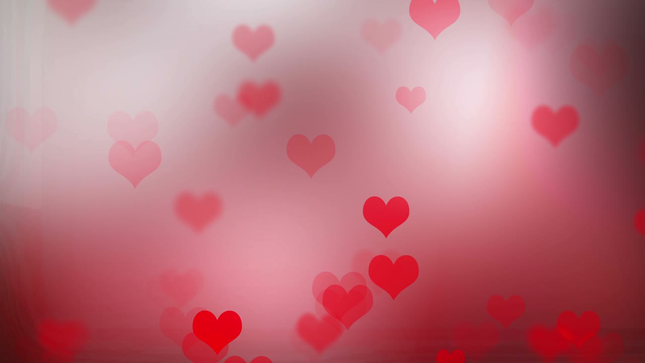 fondo de valentín abstracto con bokeh y corazones