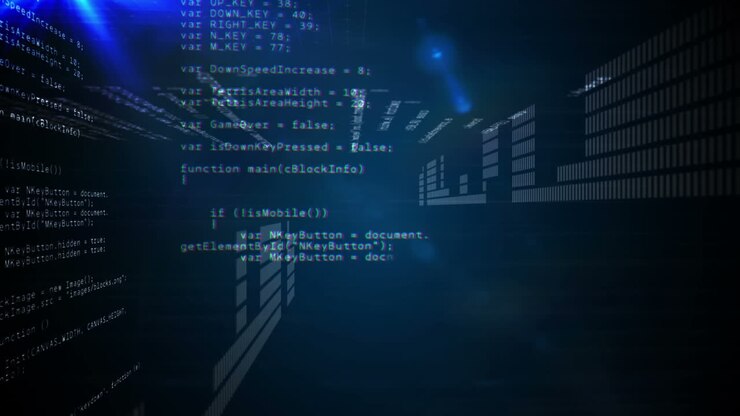 Glowing blue technology interface