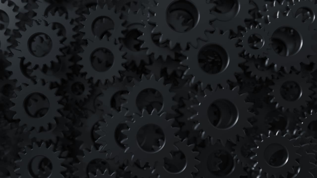 3D Rendered Metal Gears. Industrial Innovation in 4K Loopable Animation