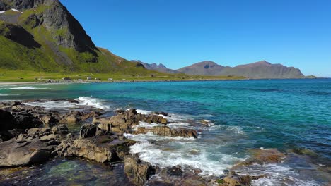 beach lofoten islands is an archipelago in the county of nordland, norway.