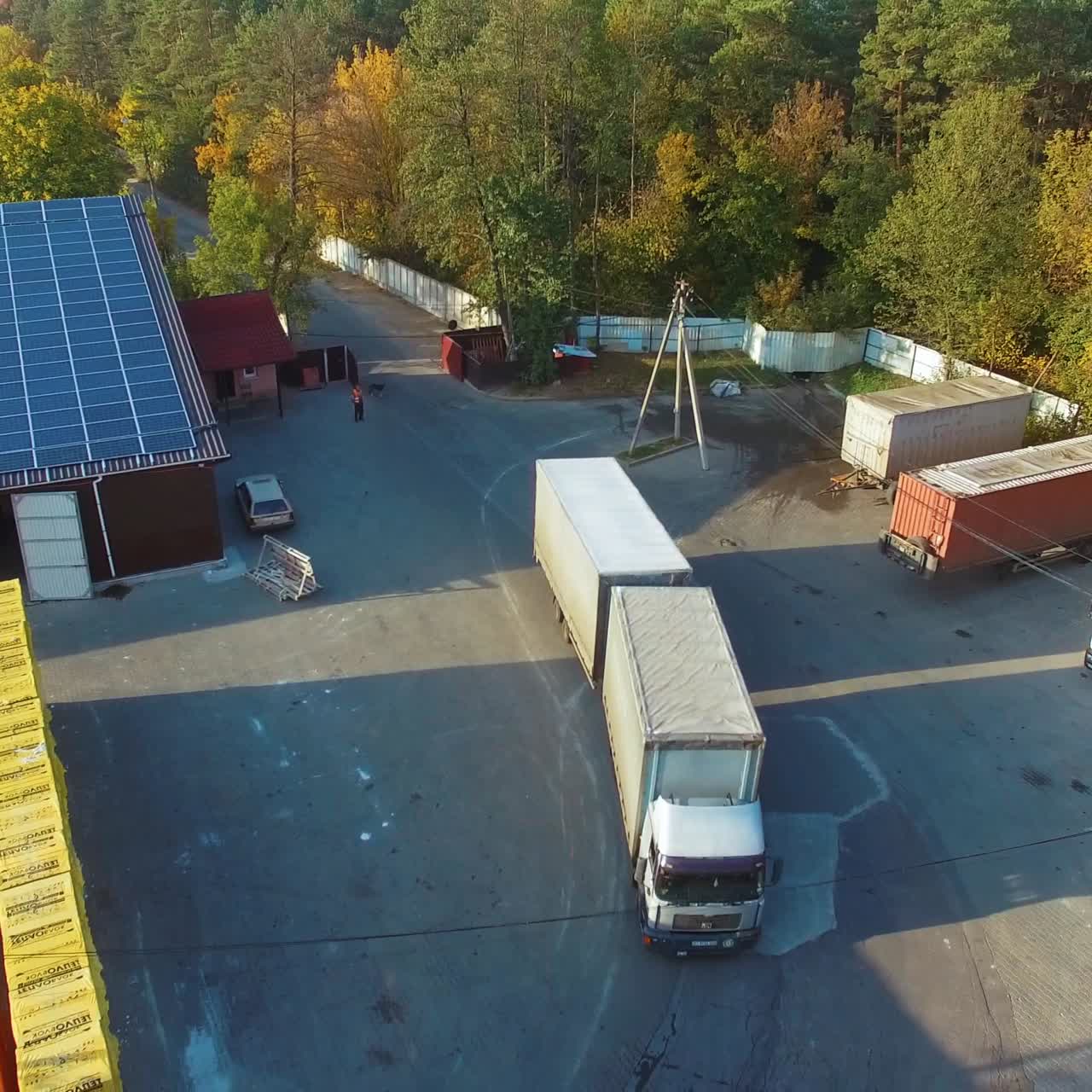 Aerial view of distribution center