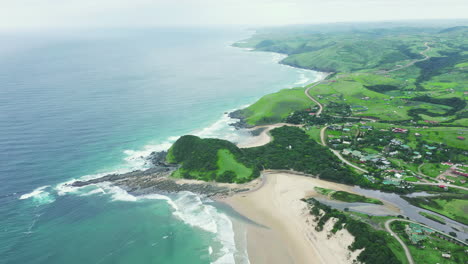 a scenic landscape along the ocean