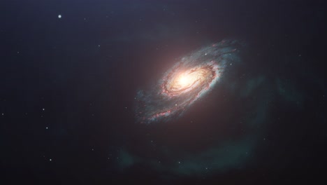 Eine-Galaxie,-Die-Sich-Im-Universum-Bewegt