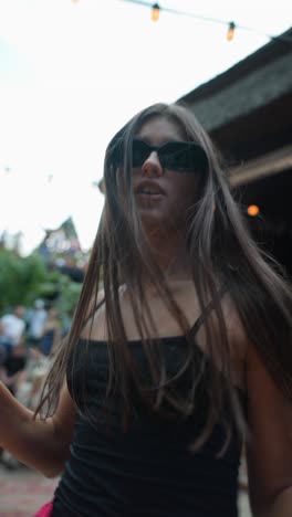 woman at a summer party