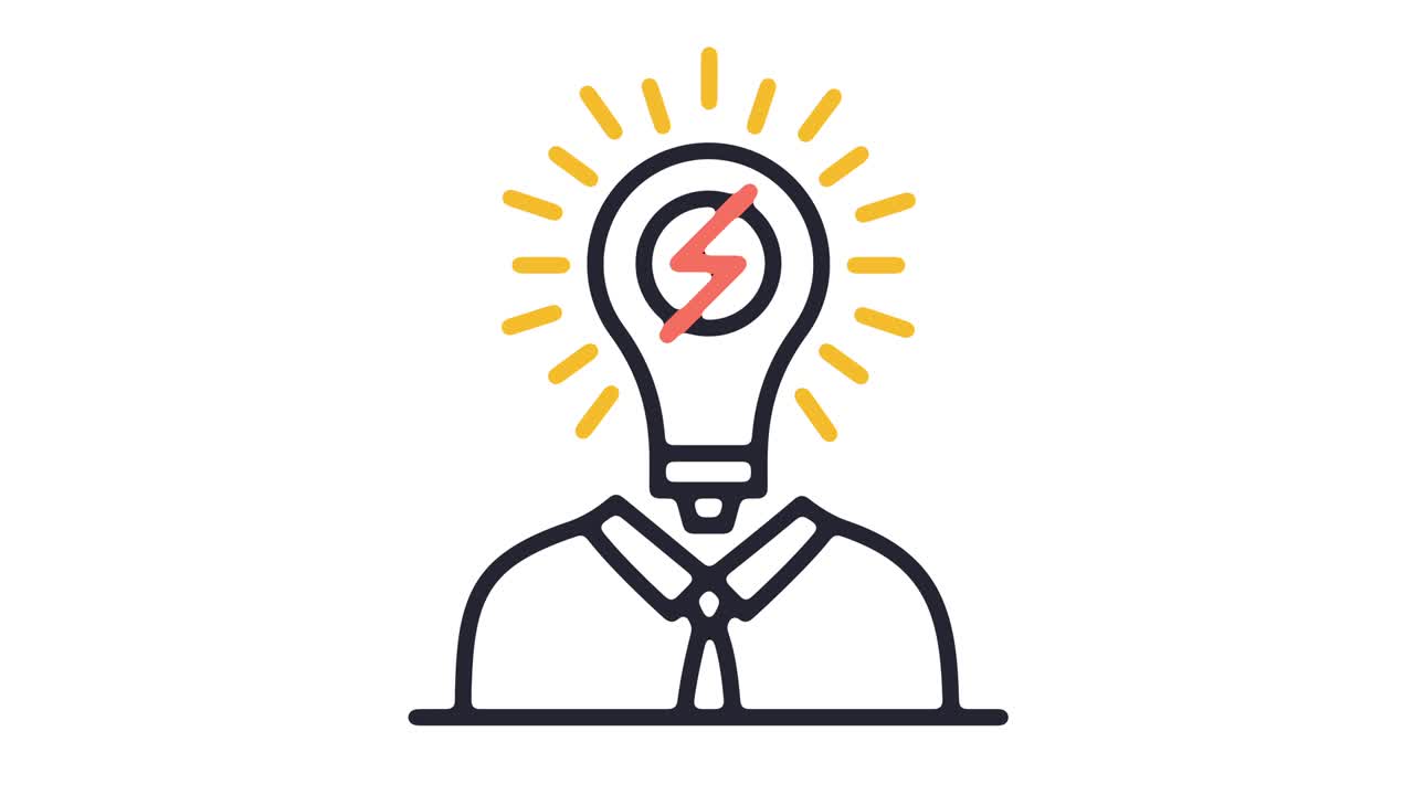 animación del icono de la línea de trabajos creativos