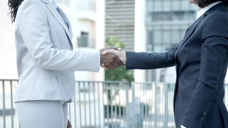 closeup shot of businesswomen shaking hands